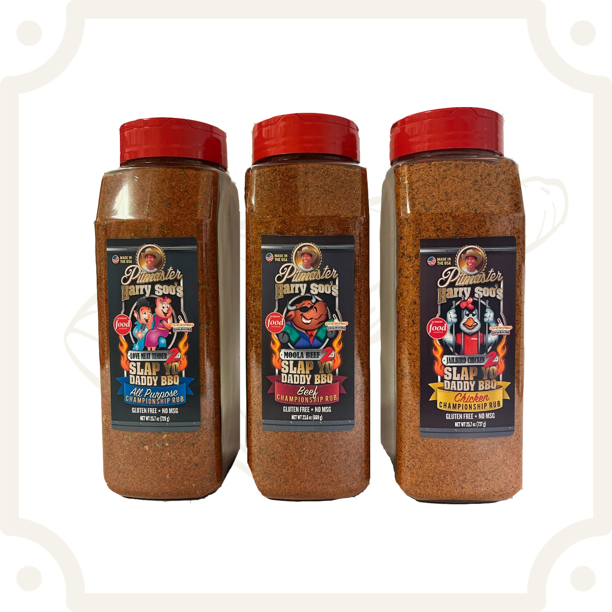 SYD 3 Pack of 26 oz Rubs: All Purpose v2.0, Beef v2.0 and Chicken v2.0