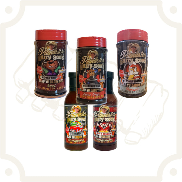 Slap Yo Daddy Brisket Competition Pack (5 Pack of 12 oz Rubs plus BBQ