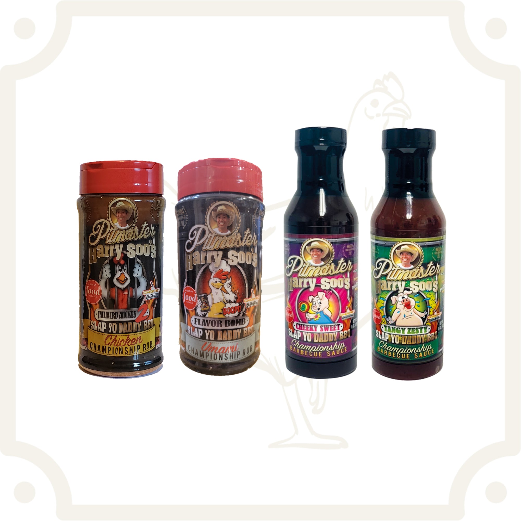 SYD Chicken Competition Pack (4 Pack of 12 oz Rubs plus BBQ Sauces)
