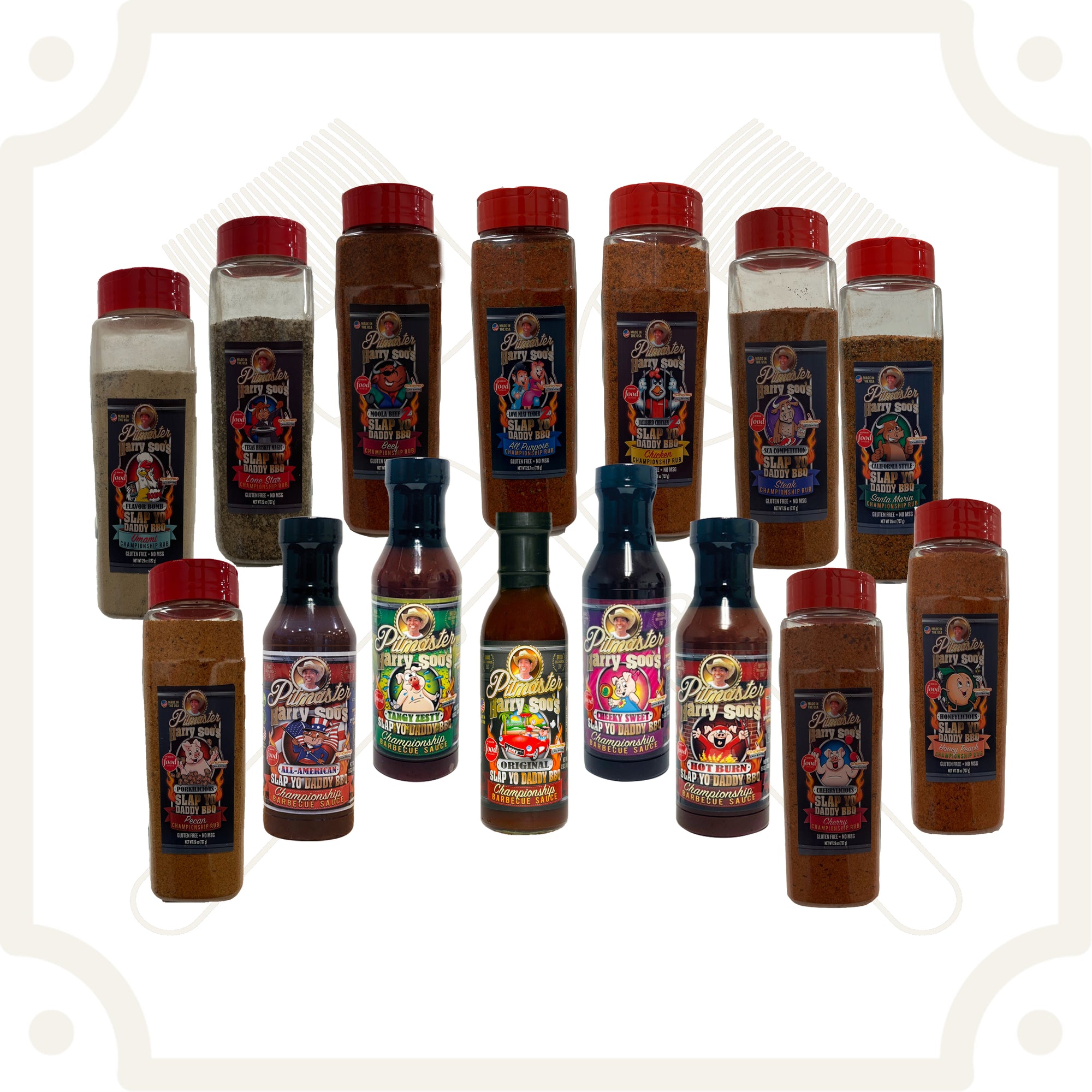 SYD Kitchen Sink Pack (10 Pack of 26 oz Rubs and 5 Pack of BBQ Sauces)