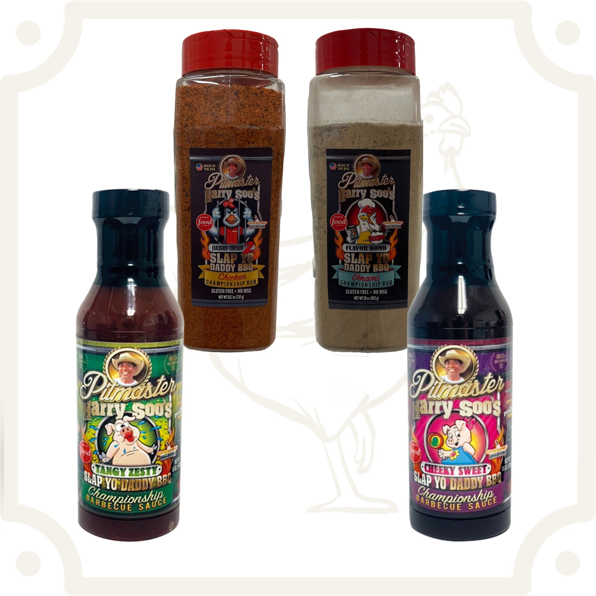SYD Chicken Competition Pack (4 Pack of 26 oz Rubs plus BBQ Sauces)